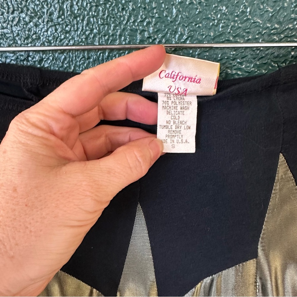 Vintage Magdalena California USA green satin skirt - Picture 6 of 8